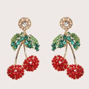 Diamond Cherry Earrings